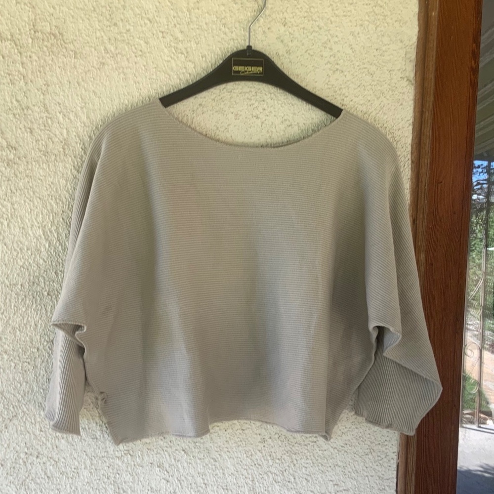100% COTTON KNIT CROP TOP